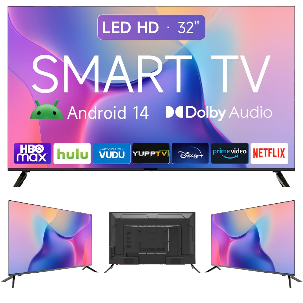 Smart TV 32 polegadas LED HD Wi-Fi TV 60Hz 32wdsnbx 100/240v Android 14